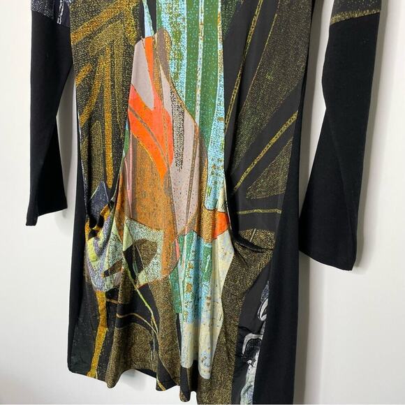 Save the Queen Patterned Long Sleeve Dress S - Picture 7 of 8